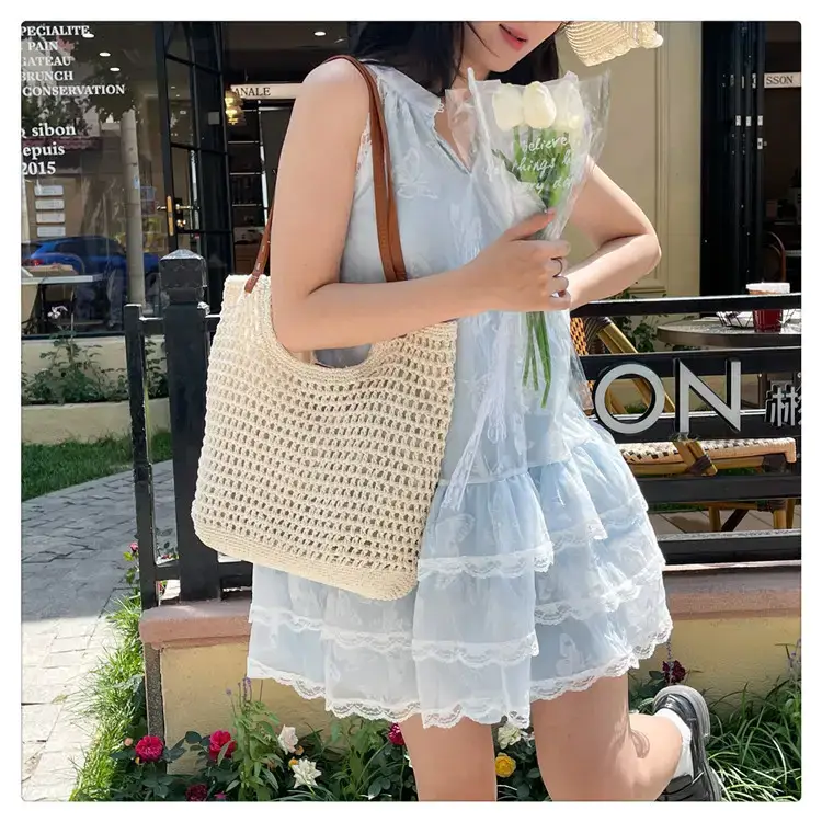 Cotton Woven Beach Bag for Women Large Capacity — feature 36