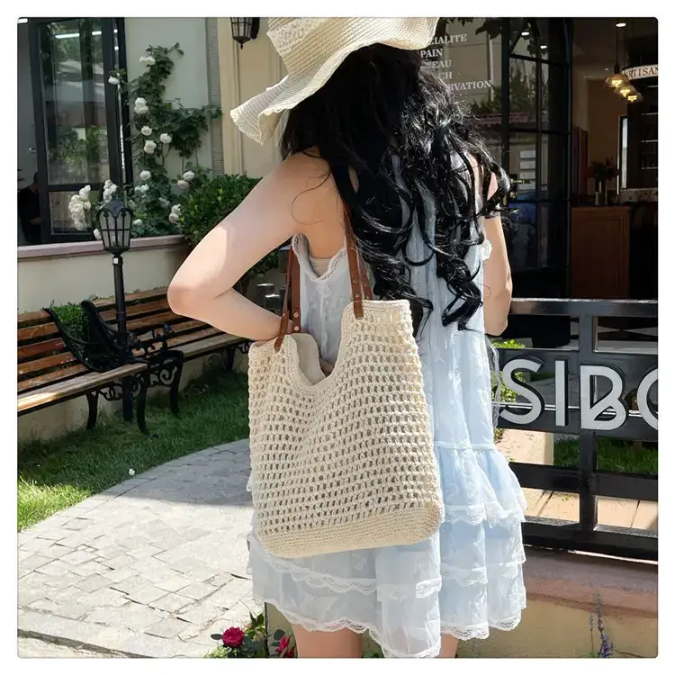 Cotton Woven Beach Bag for Women Large Capacity — feature 37