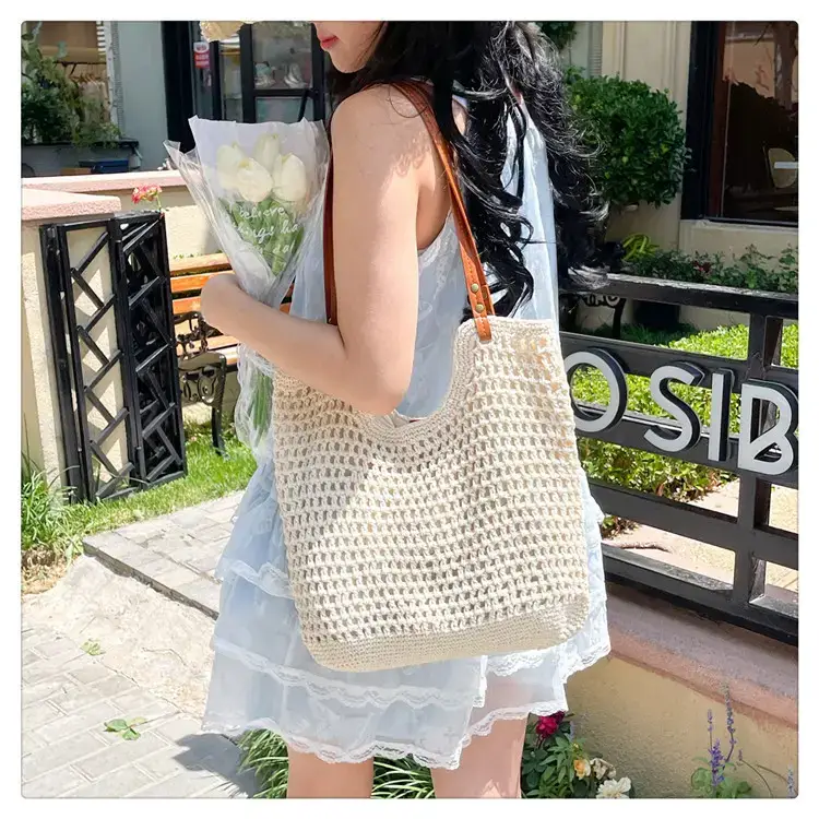 Cotton Woven Beach Bag for Women Large Capacity — feature 38