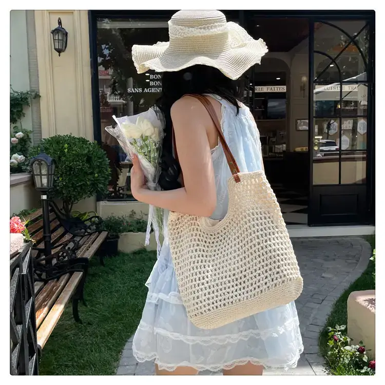 Cotton Woven Beach Bag for Women Large Capacity — feature 39