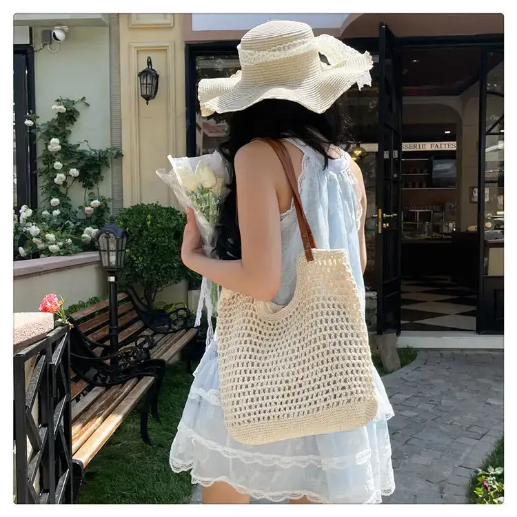 Cotton Woven Beach Bag for Women Large Capacity — feature 40