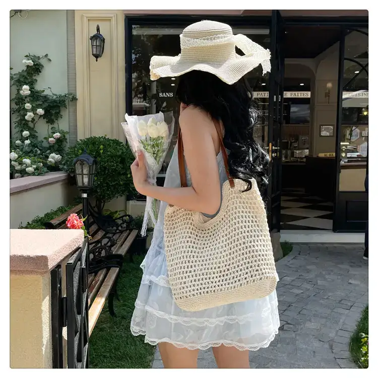 Cotton Woven Beach Bag for Women Large Capacity — feature 41