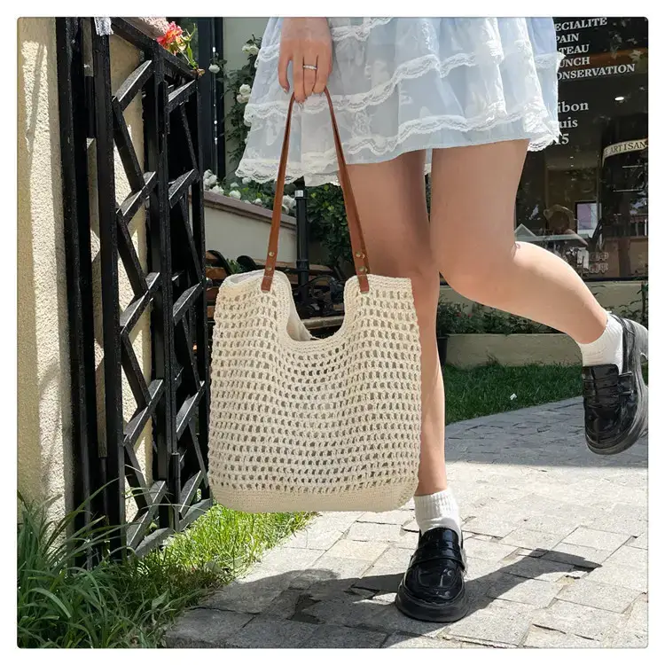Cotton Woven Beach Bag for Women Large Capacity — feature 42