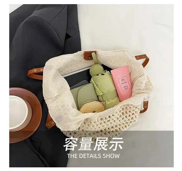 Cotton Woven Beach Bag for Women Large Capacity — feature 9