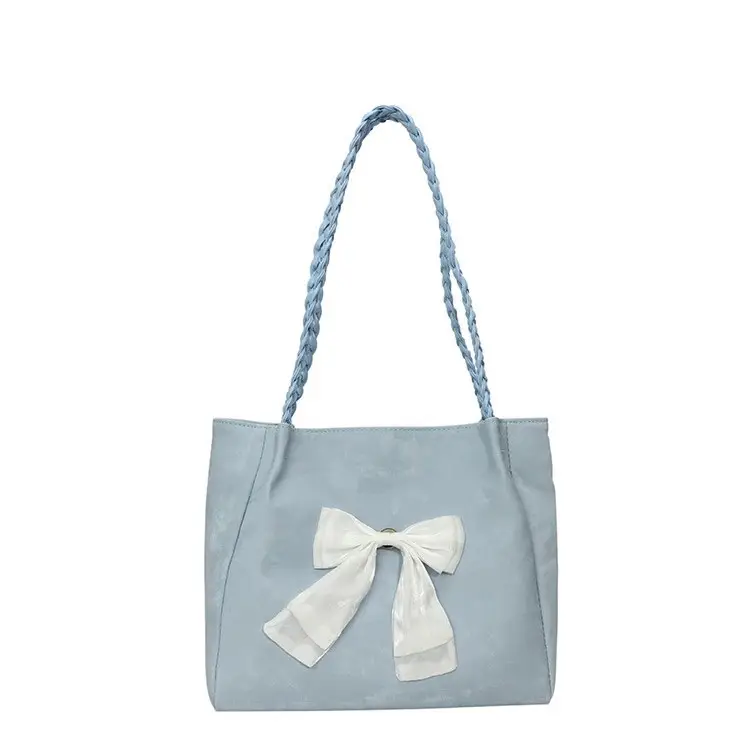 Women's Bow Contrast Shoulder Bag 2025 Trendy Casual - Image 10
