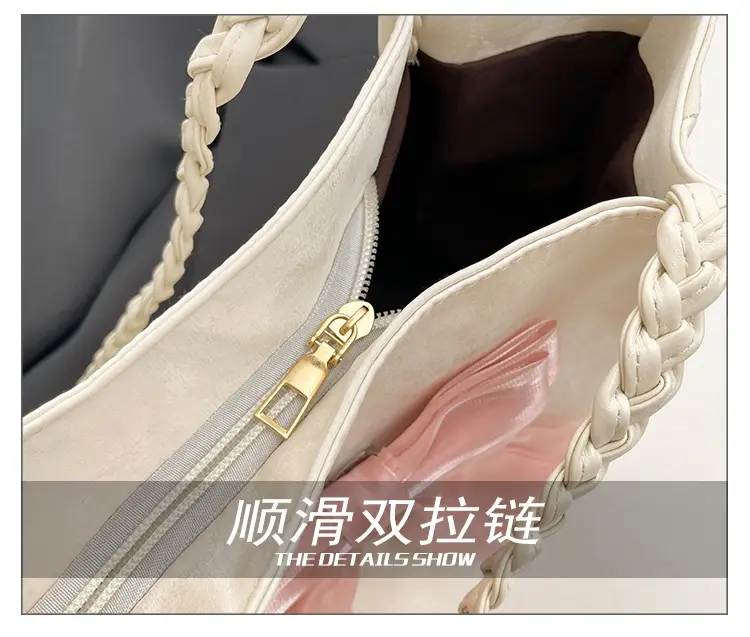 Women's Bow Contrast Shoulder Bag 2025 Trendy Casual — feature 6