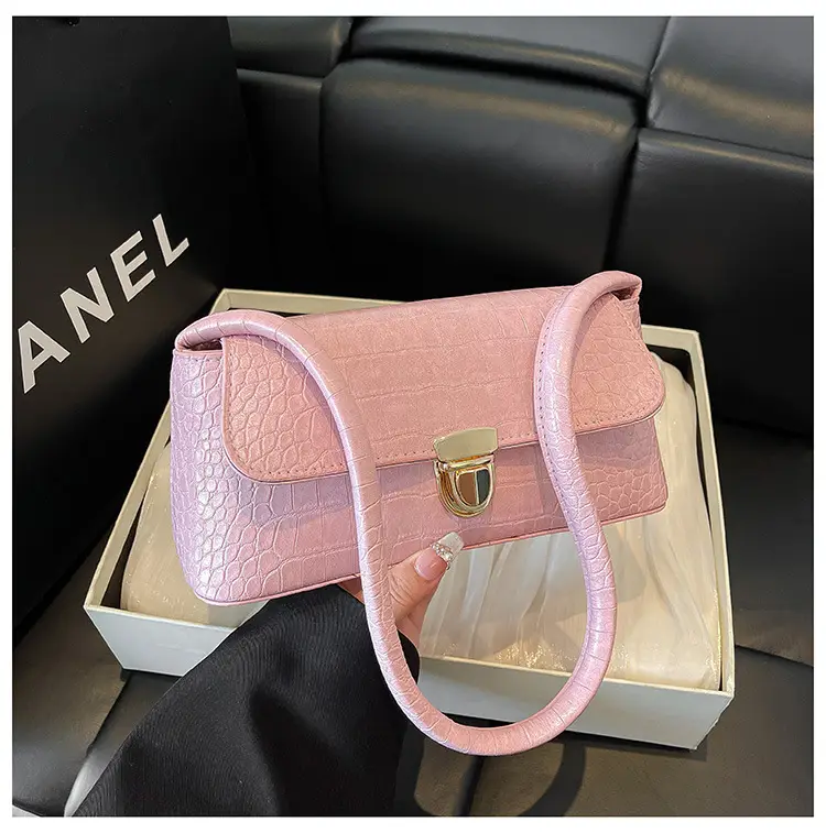 Pink French Niche Shoulder Bag for Women - Image 3