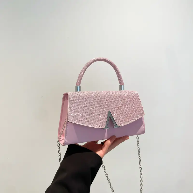 Pink Sparkly Women's Shoulder Crossbody Bag 2025 - Image 4