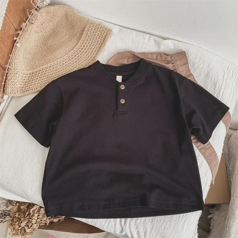 Boys White Short Sleeve Polo Shirt Summer 2025 Kids