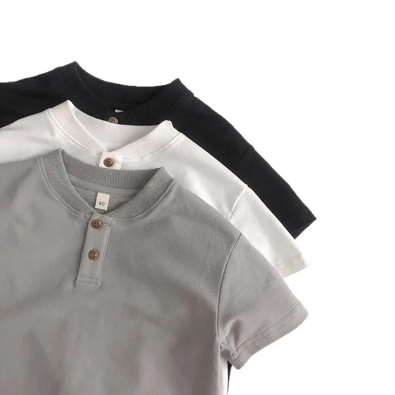 Boys White Short Sleeve Polo Shirt Summer 2025 Kids