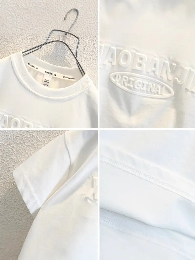 White 2026 Kids T-Shirt Short Sleeve Round Neck Boys - Image 4