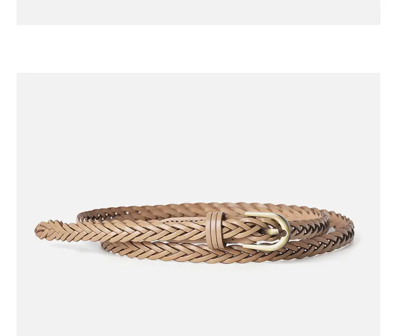 Black Braided Belt with Buckle for Women — feature 10