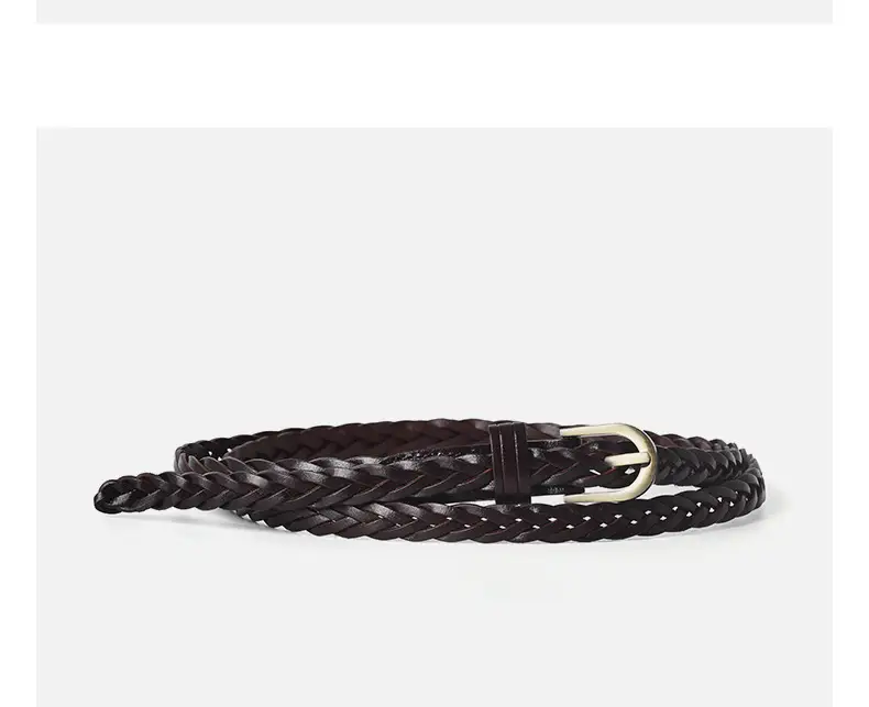 Black Braided Belt with Buckle for Women — feature 12