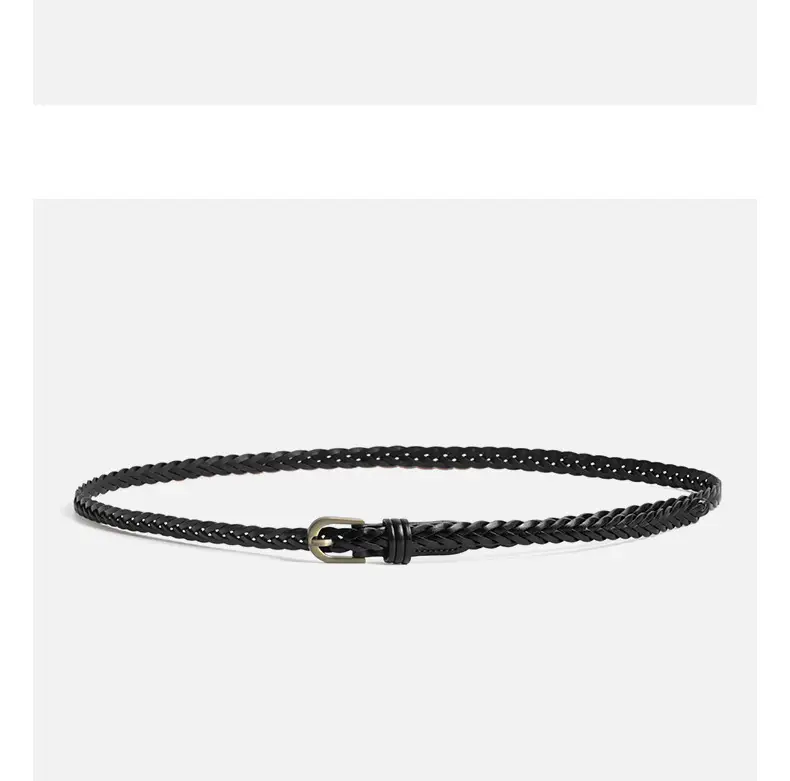 Black Braided Belt with Buckle for Women — feature 15