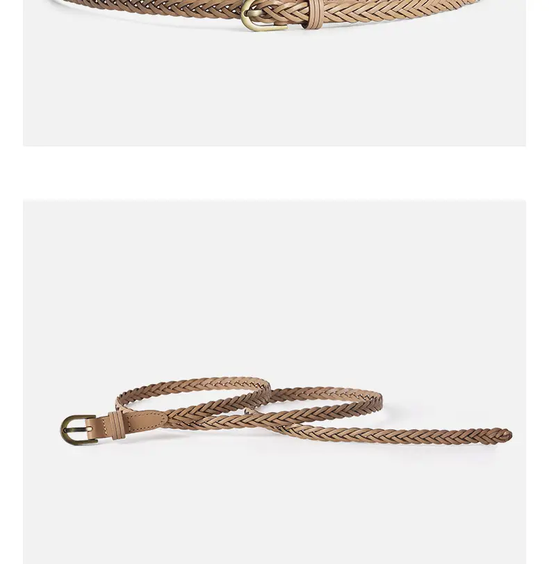 Black Braided Belt with Buckle for Women — feature 9
