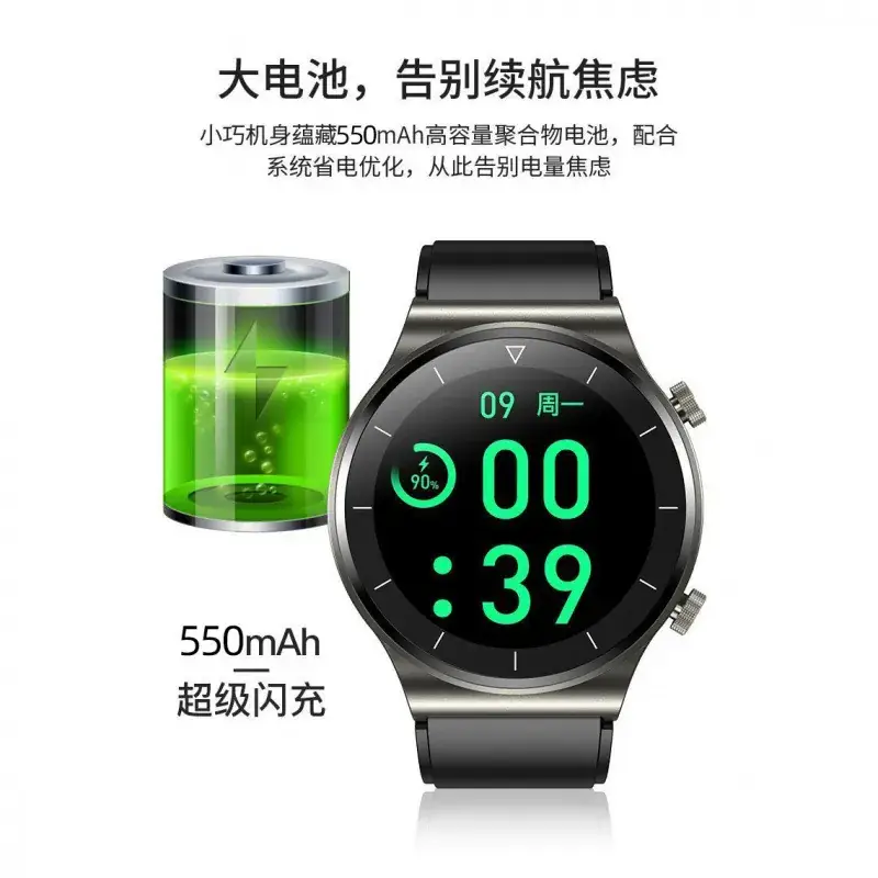 Smart Watch Black Bluetooth Call Multi-Function Health Tracker - Image 4