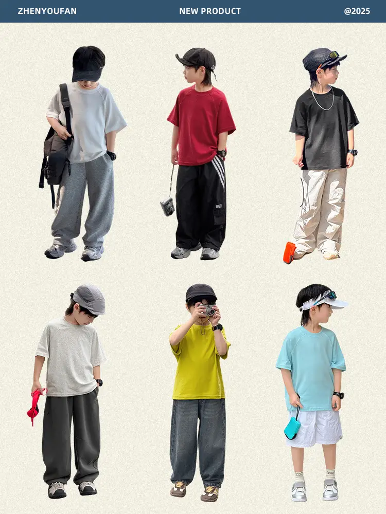 Zhenpinxuan Kids T-Shirt Shorts Set Summer 2025 - Image 10