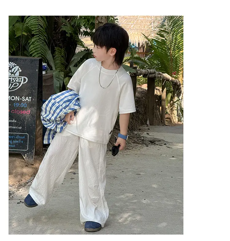 Zhenpinxuan Kids T-Shirt Shorts Set Summer 2025 — feature 34
