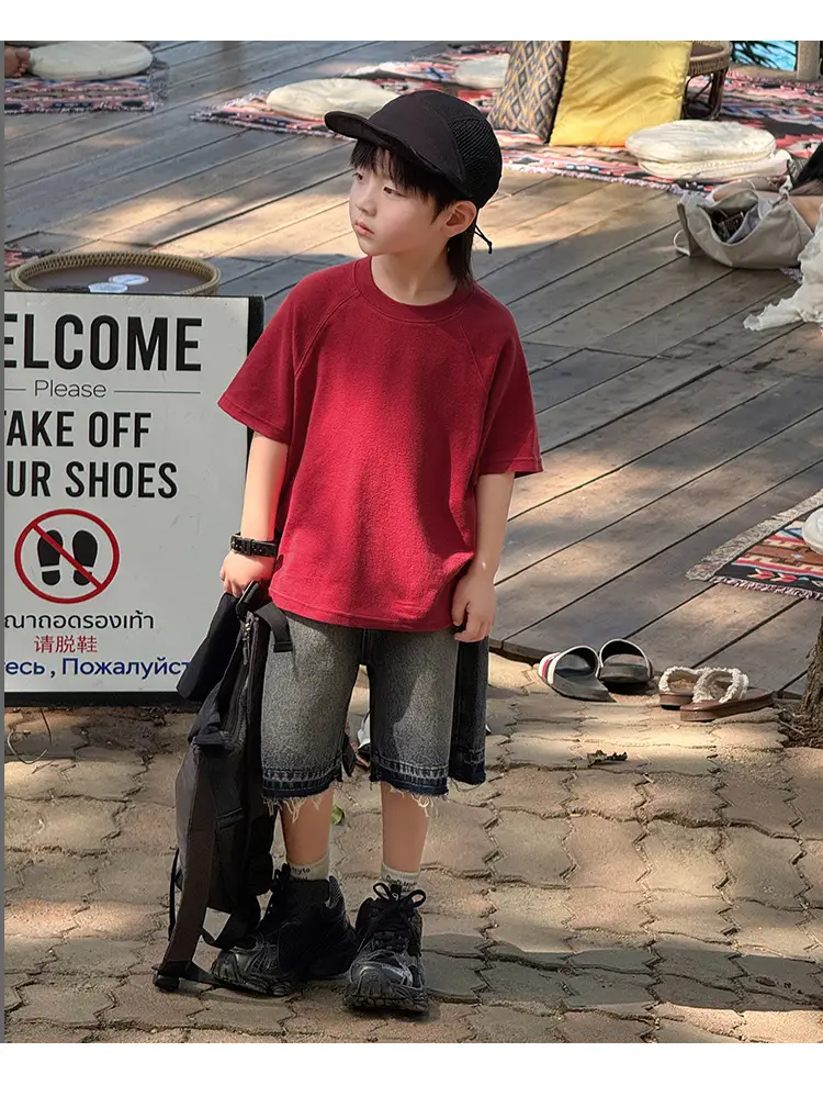 Zhenpinxuan Kids T-Shirt Shorts Set Summer 2025 — feature 47
