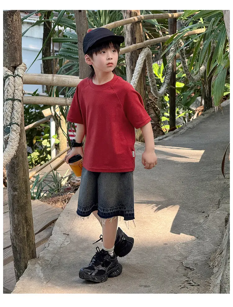 Zhenpinxuan Kids T-Shirt Shorts Set Summer 2025 — feature 52
