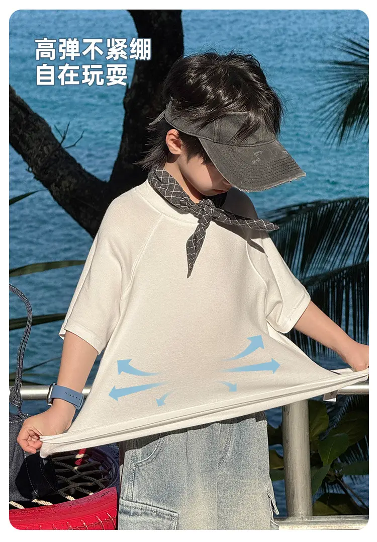 Zhenpinxuan Kids T-Shirt Shorts Set Summer 2025 — feature 8