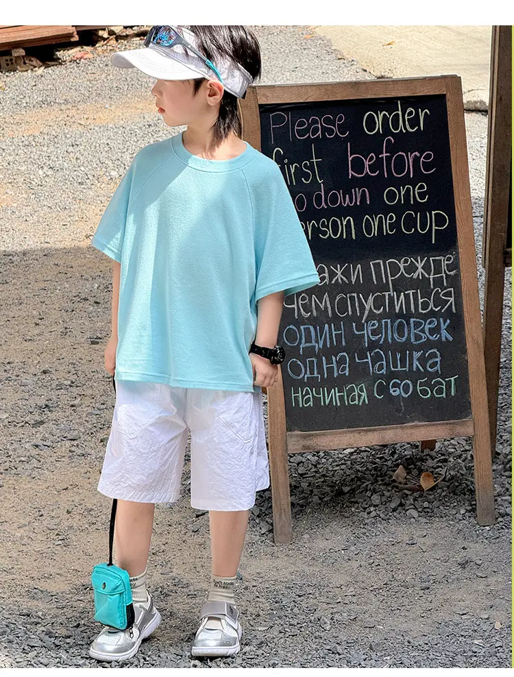 Zhenpinxuan Kids T-Shirt Shorts Set Summer 2025 — feature 88