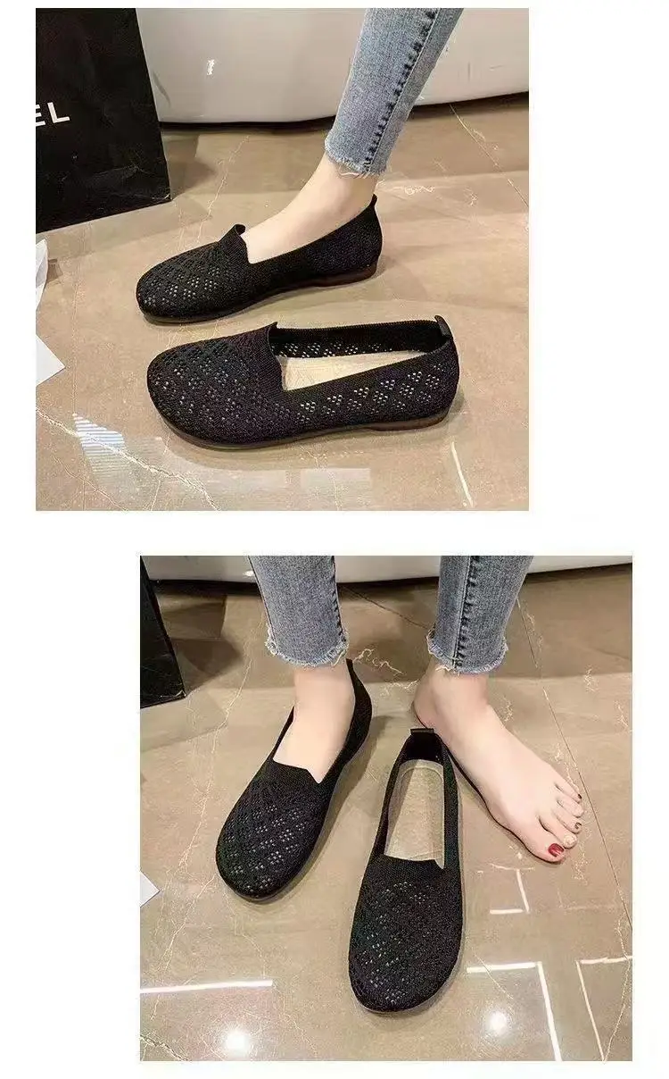 Women's Black Mesh Slip-On Sandals Summer — feature 11