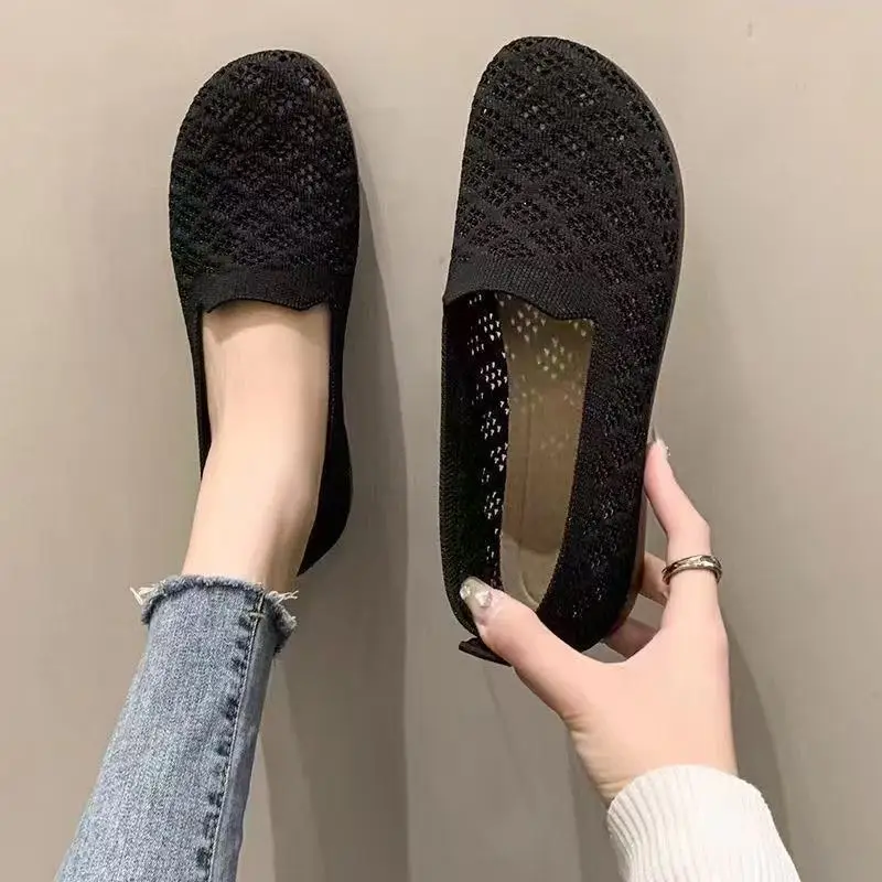 Women's Black Mesh Slip-On Sandals Summer — feature 6