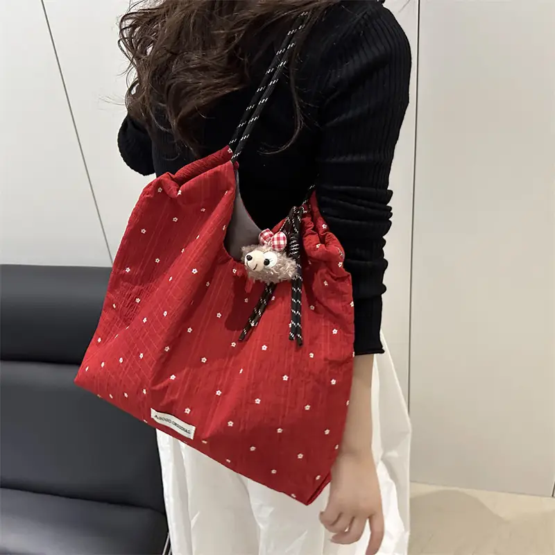 Red Polka Dot Shoulder Bag for Girls 2025 Summer - Image 4