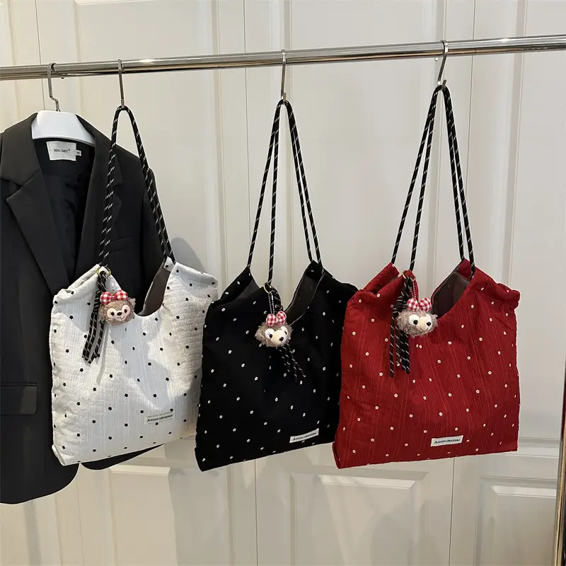 Red Polka Dot Shoulder Bag for Girls 2025 Summer - Image 7