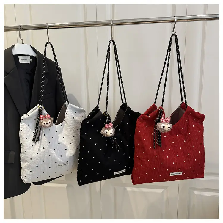 Red Polka Dot Shoulder Bag for Girls 2025 Summer — feature 18
