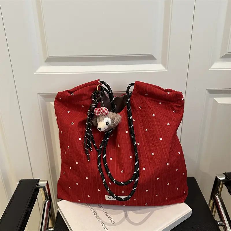 Red Polka Dot Shoulder Bag for Girls 2025 Summer - Image 3
