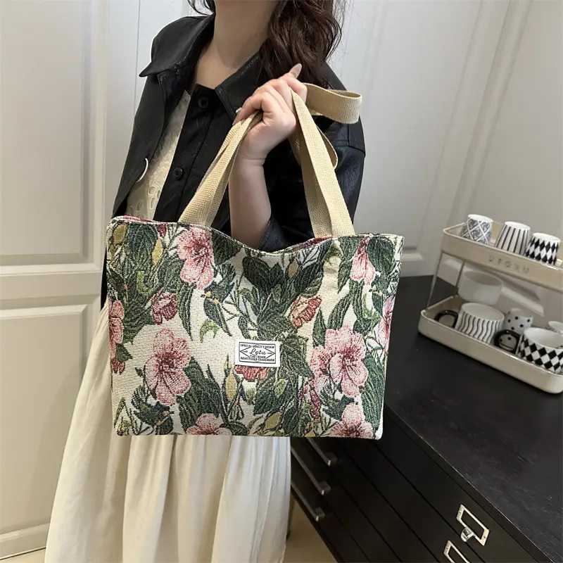 Women Floral Embroidered Commuter Tote Bag 2026 - Image 6