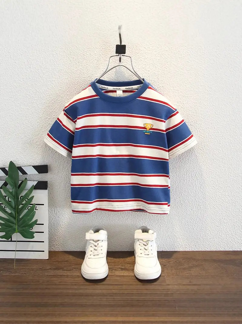 8240 Boys Striped T-Shirt 2026 New Style - Image 6