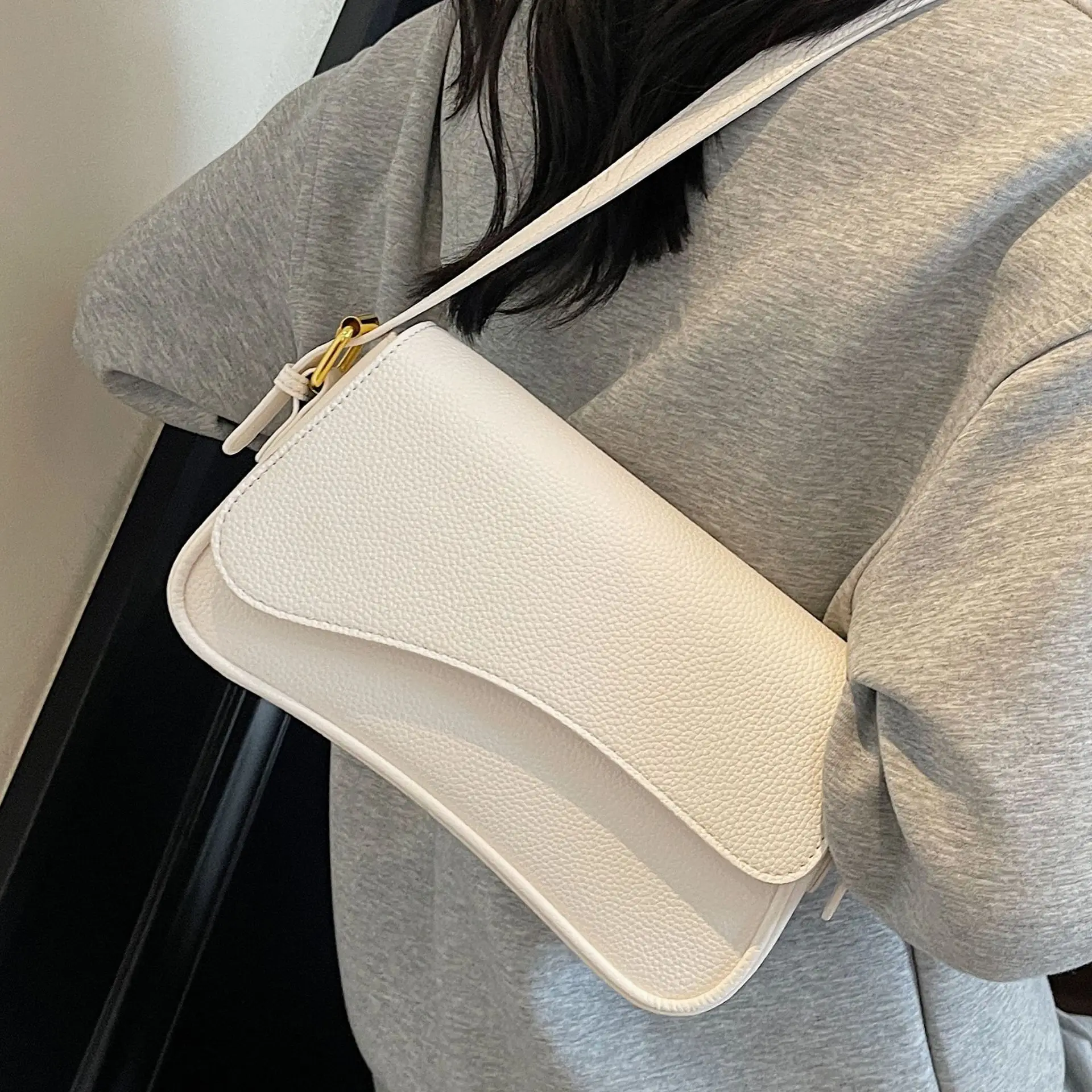 Women's White Square Crossbody Bag 2025 Summer - Image 7