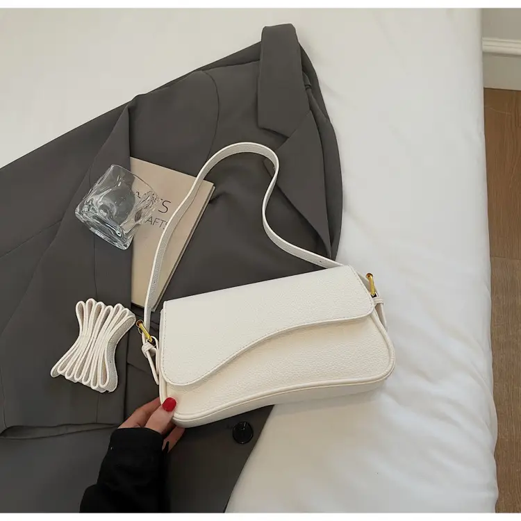Women's White Square Crossbody Bag 2025 Summer - Image 2