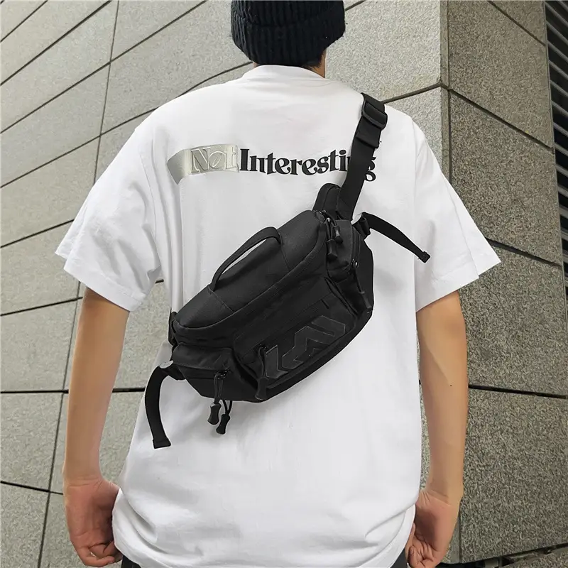 Orange Crossbody Bag for Men Motorcycle Backpack - Image 4
