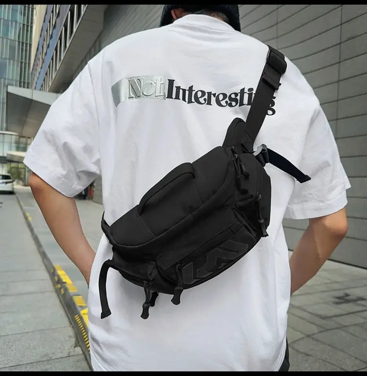 Orange Crossbody Bag for Men Motorcycle Backpack — feature 12