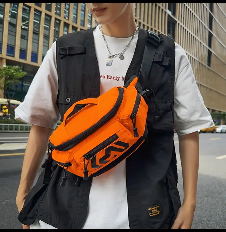 Orange Crossbody Bag for Men Motorcycle Backpack — feature 18