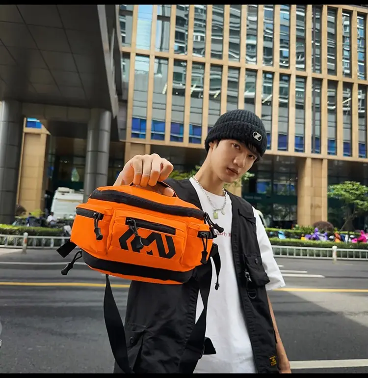 Orange Crossbody Bag for Men Motorcycle Backpack — feature 19