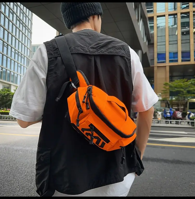 Orange Crossbody Bag for Men Motorcycle Backpack — feature 22