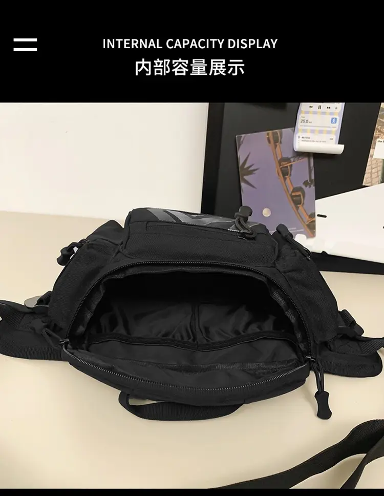 Orange Crossbody Bag for Men Motorcycle Backpack — feature 35