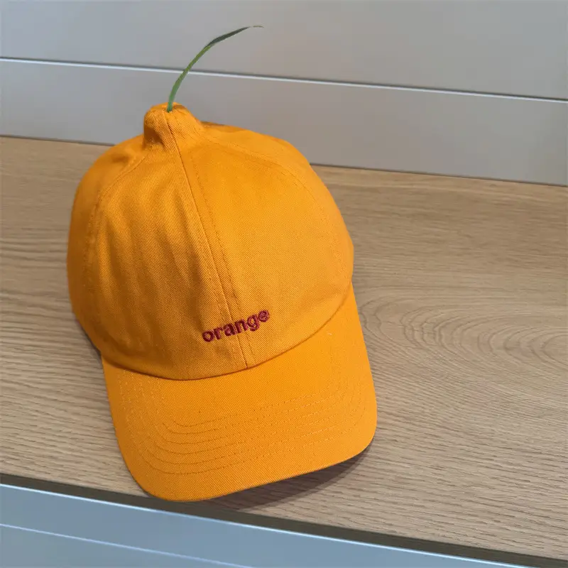 Orange Baseball Cap for Kids with "Orange" Embroidery - Image 5