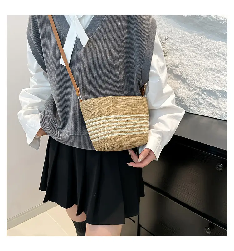 2025 Spring Straw Bag French Niche Woven Bag — feature 19