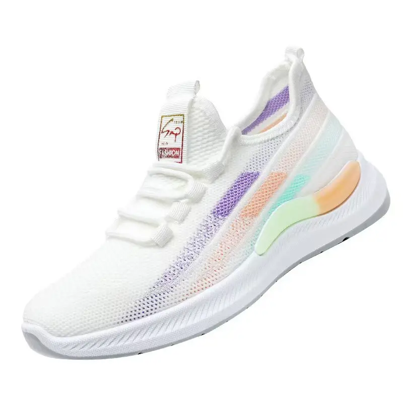 2025 New Summer Low-Cut Women's Fly-Knit Mesh Casual Breathable Lightweight Sports Women's Shoes Foreign Trade Popular Women's Shoes - Image 12