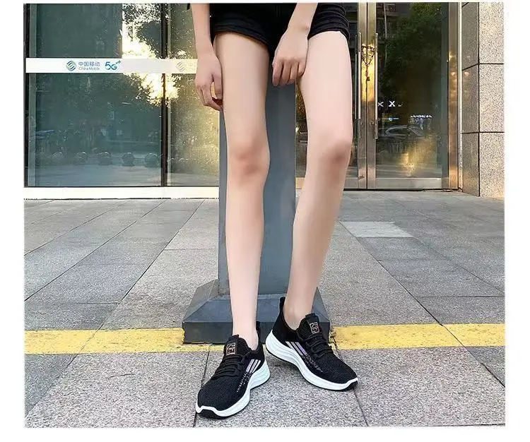 2025 New Summer Low-Cut Women's Fly-Knit Mesh Casual Breathable Lightweight Sports Women's Shoes Foreign Trade Popular Women's Shoes — feature 5