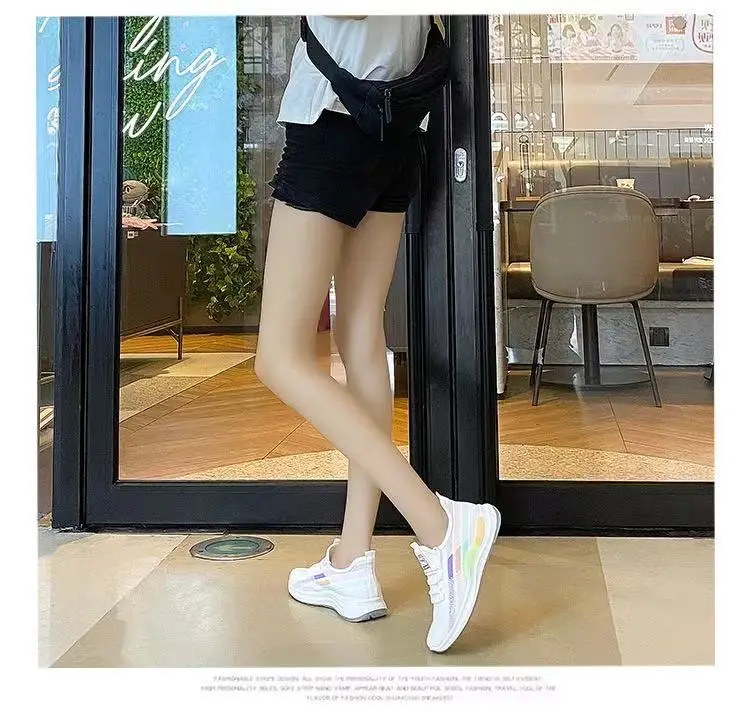 2025 New Summer Low-Cut Women's Fly-Knit Mesh Casual Breathable Lightweight Sports Women's Shoes Foreign Trade Popular Women's Shoes — feature 8