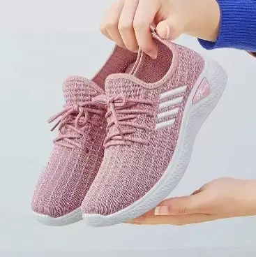 2025 New Summer Low-Cut Women's Fly-Knit Mesh Casual Breathable Lightweight Sports Women's Shoes Foreign Trade Popular Women's Shoes - Image 5