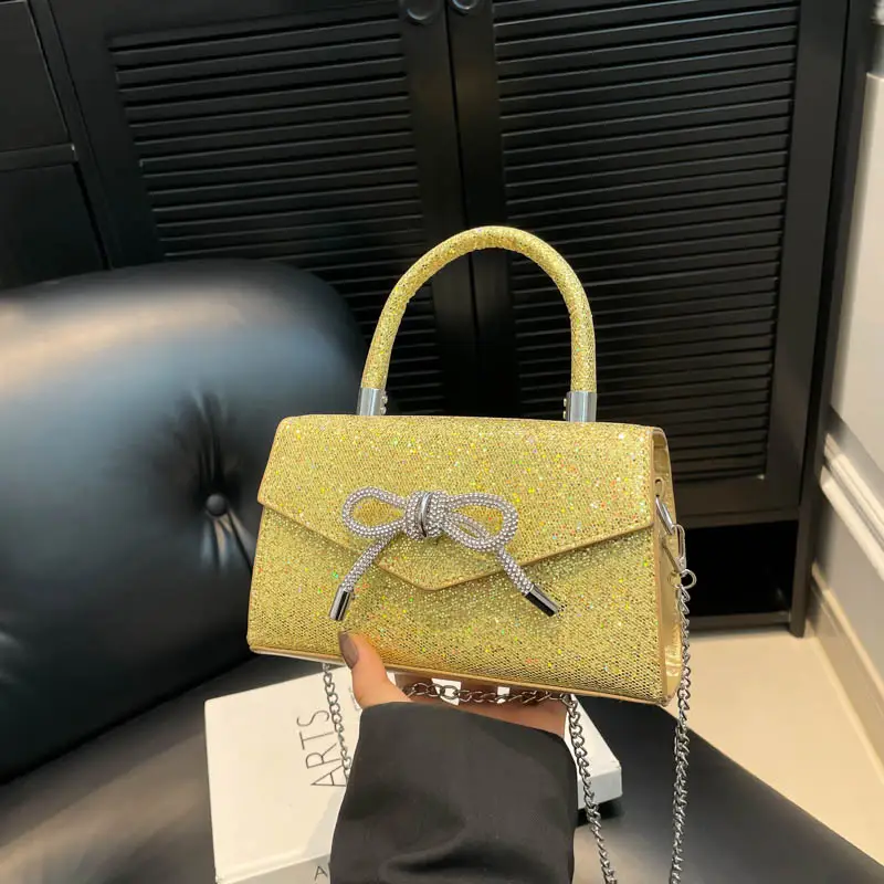 Bowknot Textured Square Handbag for Women - Image 8