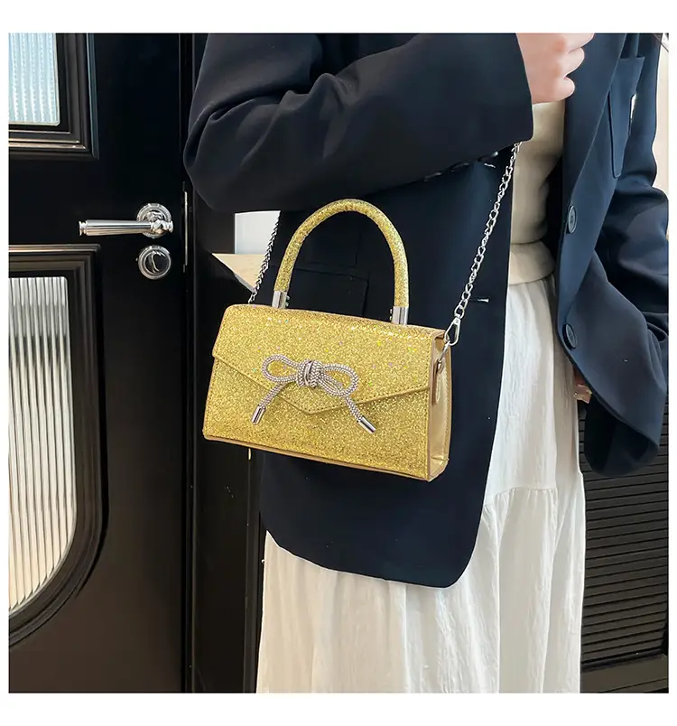 Bowknot Textured Square Handbag for Women — feature 12